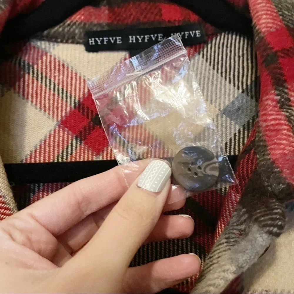 HYFVF NWOT Red Plaid Western Shacket Cowgirl Rodeo Americana Rustic Ranch